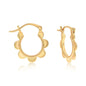 The "Flower" Gold Hoop Earrings