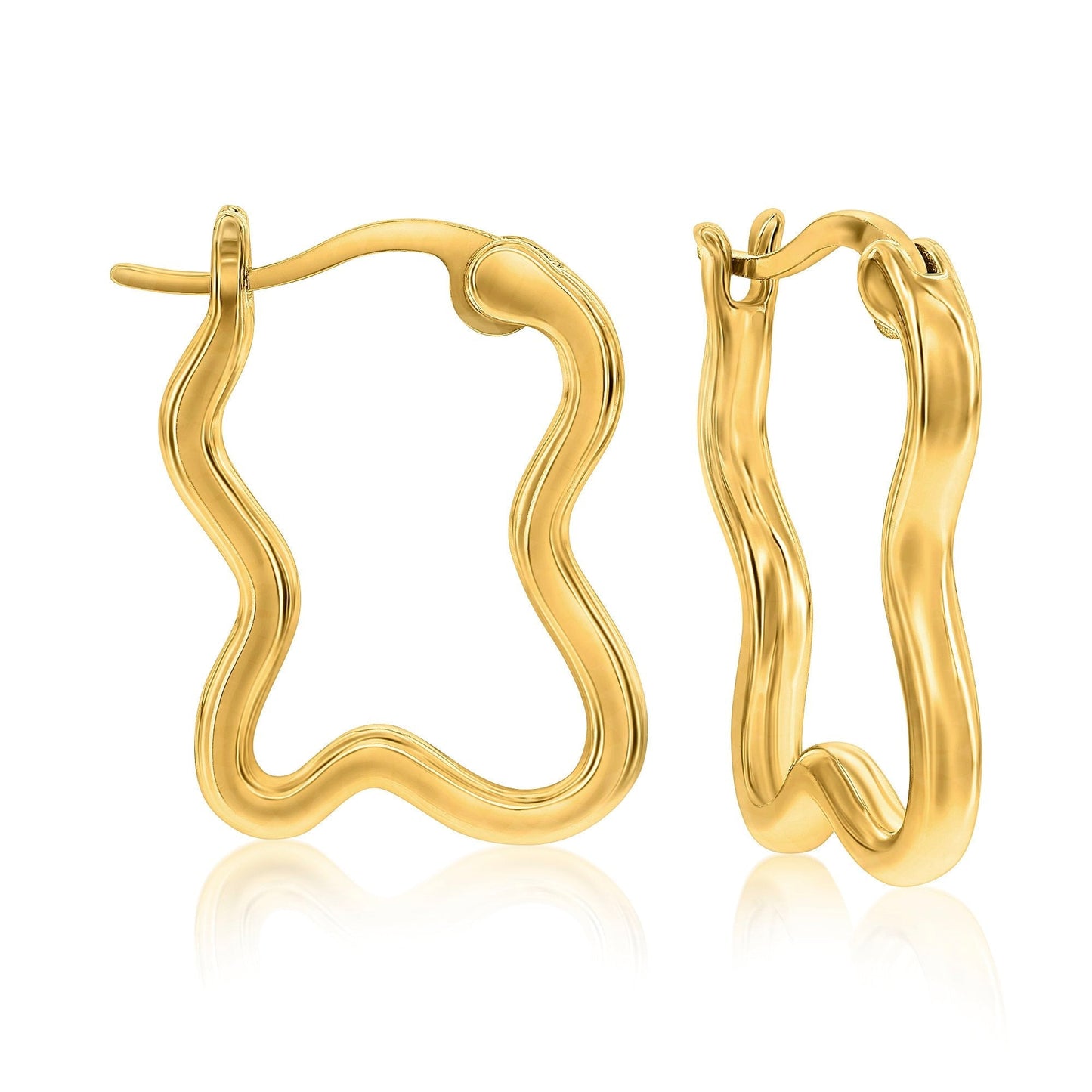 The " Wave" Gold Hoop Earrings
