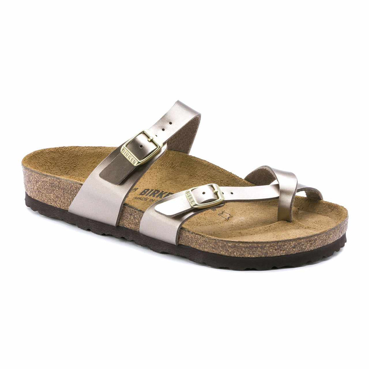 Birkenstock Women's Mayari Birko-Flor Electric Metallic Taupe Sandals