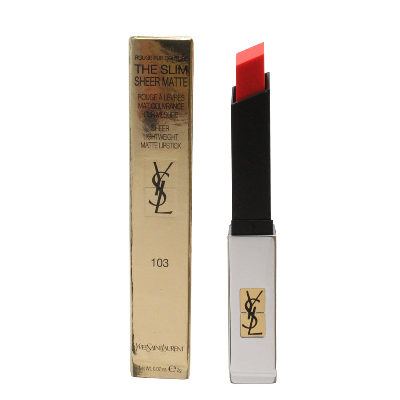YSL The Slim Sheer Matte Lipstick 103 Orange Provocant