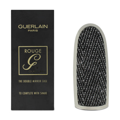 Guerlain Rouge G Double Mirror Lipstick Case French Chevron Design
