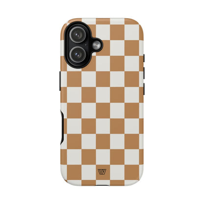 CHESTNUT CHECKERBOARD | Tough Phone Case
