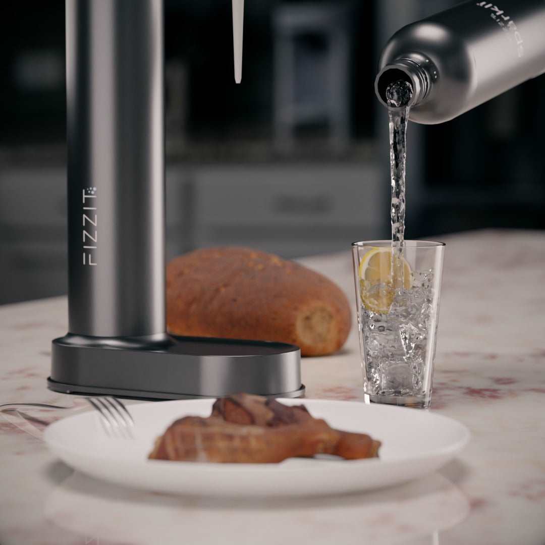 Fizzit™ Spärklï Carbonated Water Soda Maker with Stainless Steel Bottle – Dishwasher Safe Bottles - Sparkling Water Maker