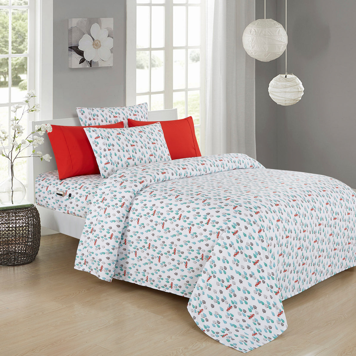 Elegant Comfort 6-Piece Christmas & Holiday Sheet Set - Soft as a Hotel Premium Quality