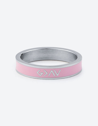 Elevated Faith Pink Enamel Highs and Lows Ring