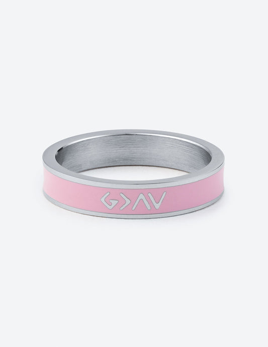 Elevated Faith Pink Enamel Highs and Lows Ring