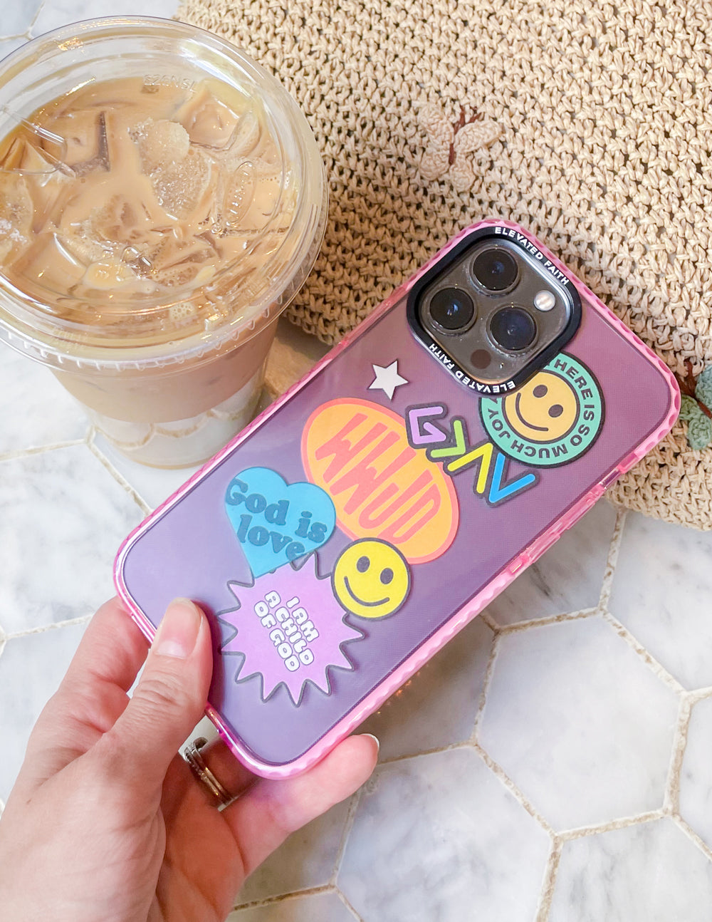 Elevated Faith Pink Sticker Collage Phone Case