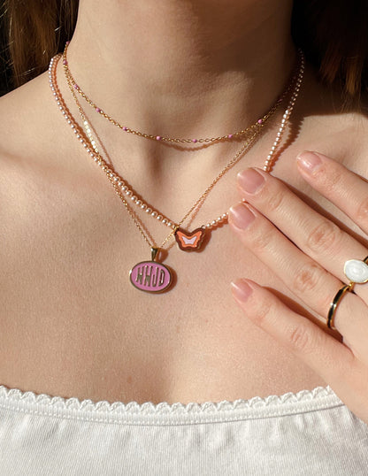 Elevated Faith Pink WWJD Necklace Set