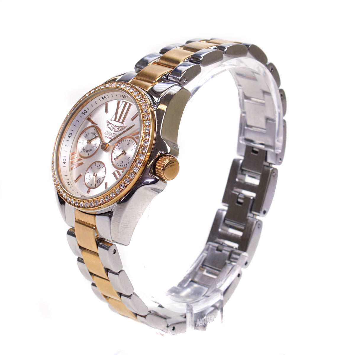 Aviator Ladies Watch Rose Gold & Steel  AVX5701L28 With 3 Straps