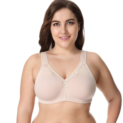 Comfort Cotton Wireless Full Coverage Lace Bra
