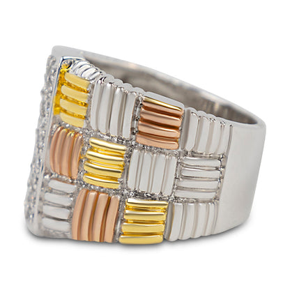 Olivia Tritone Weave Band Ring 20-6780 - Size 6