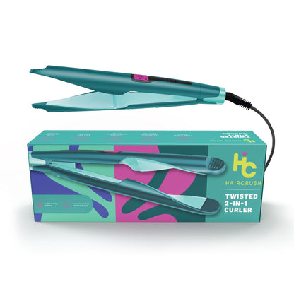 "2-in-1 Twist" Digital Curler & Straightener - Purple