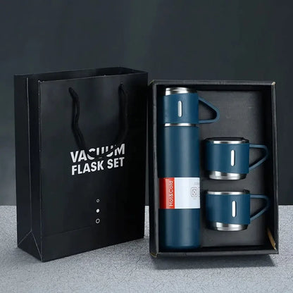 500ml Vacuum Insulated Stainless Steel Thermos with 3 Lids