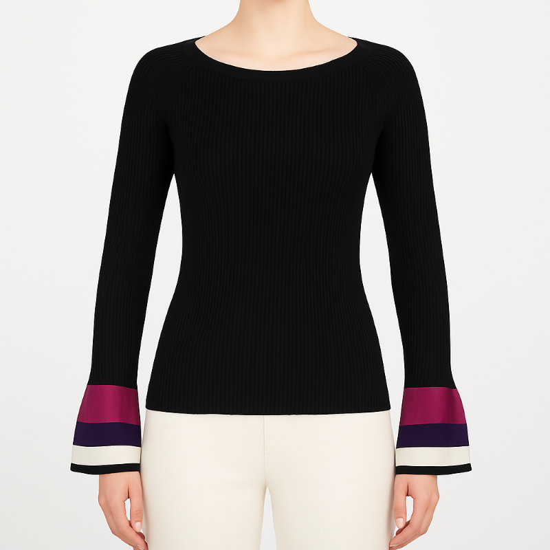 Armani Black Pink & White Ladies Jumper  - Size 8