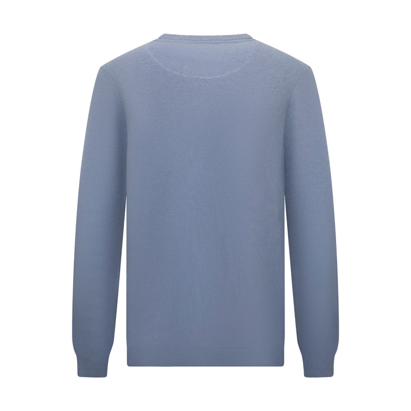 Fynch Hatton Textilien Mens Knit Jumper Crystal Blue
