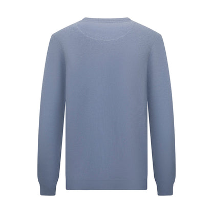 Fynch Hatton Textilien Mens Knit Jumper Crystal Blue