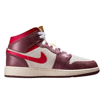 Air Jordan Grade School Retro 1 Mid Se 'Bread, Butter & Sole' Sneakers