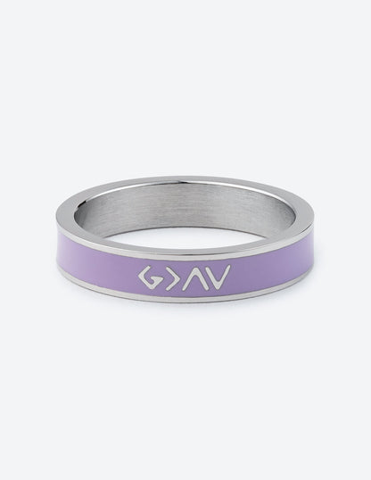 Elevated Faith Lavender Enamel Highs and Lows Ring