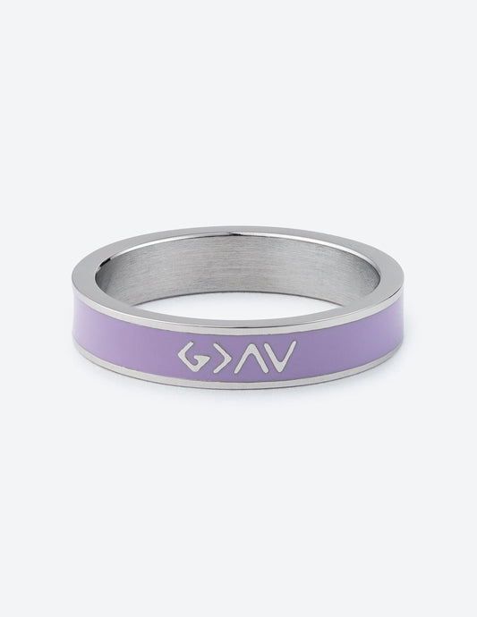Elevated Faith Lavender Enamel Highs and Lows Ring