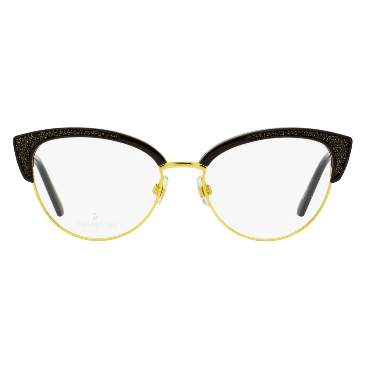 Swarovski Brow Line Eyeglasses SK5363 032 Gold/Black 53mm