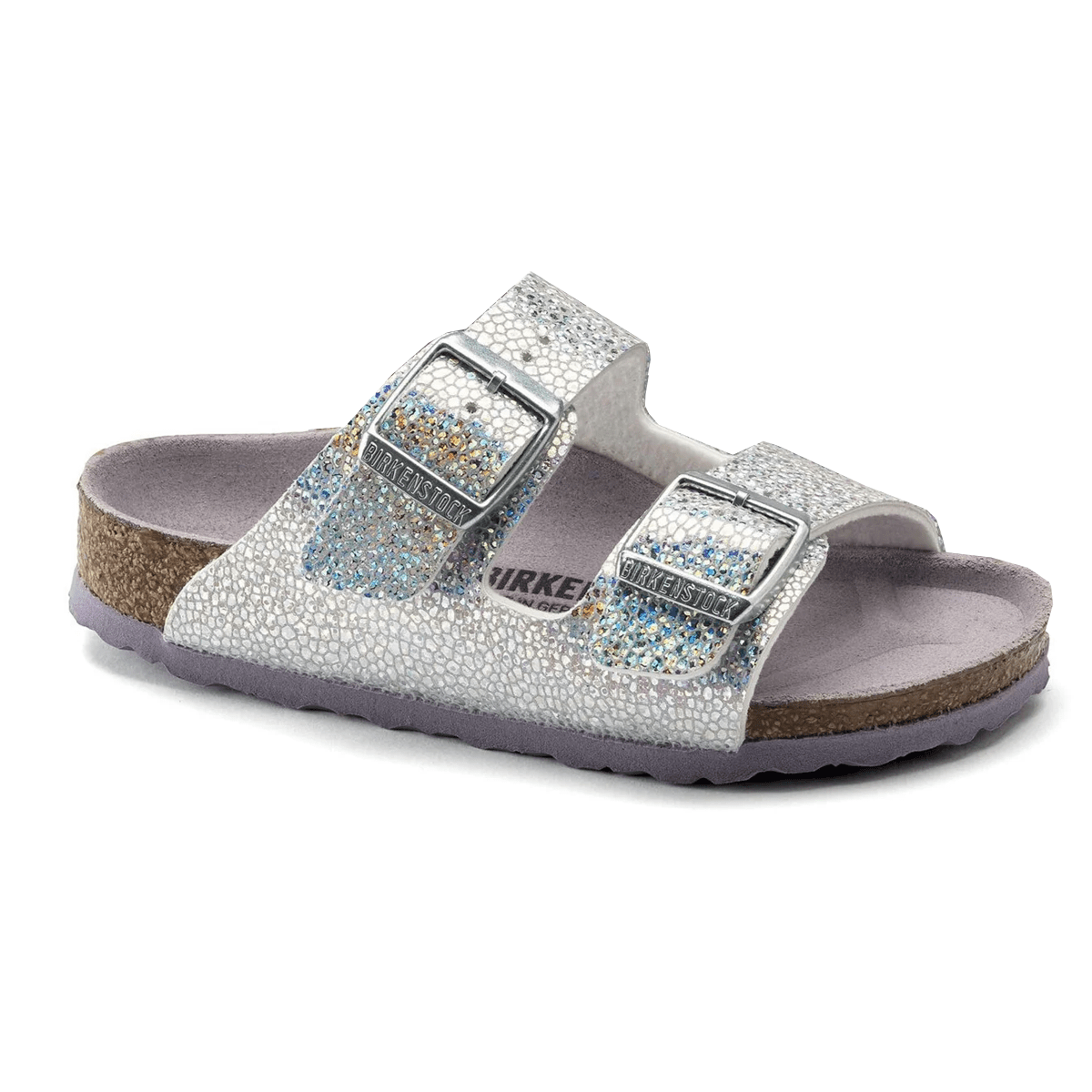 Birkenstock Arizona Kids Microfiber Disco Ball Silver/Lavender
