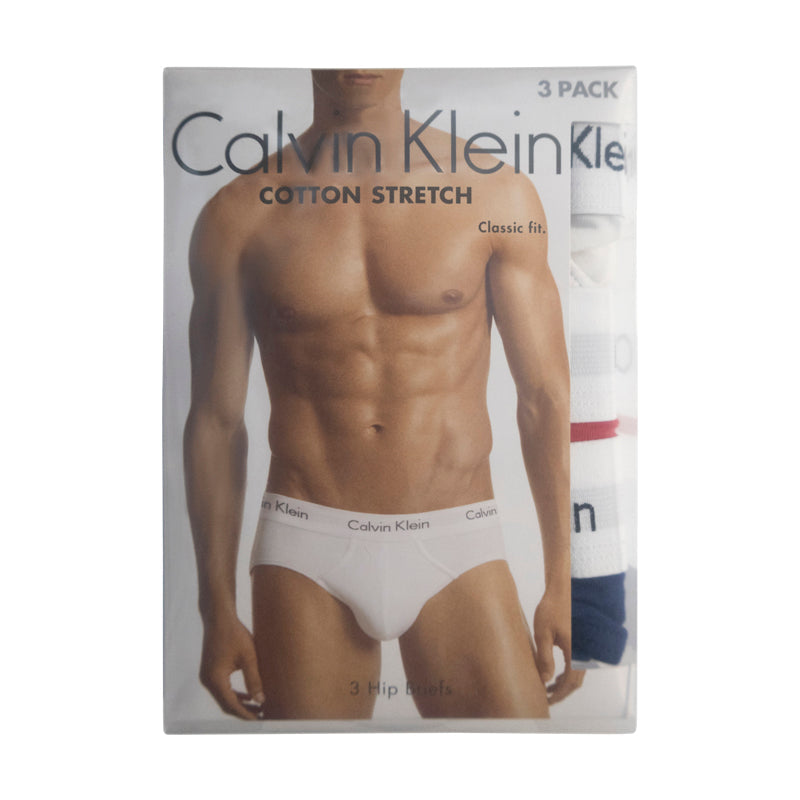 Calvin Klein Cotton Stretch Hip Briefs Underwear 3 Pack Men's