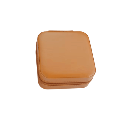 Cognac Jewelry Mini Travel Case
