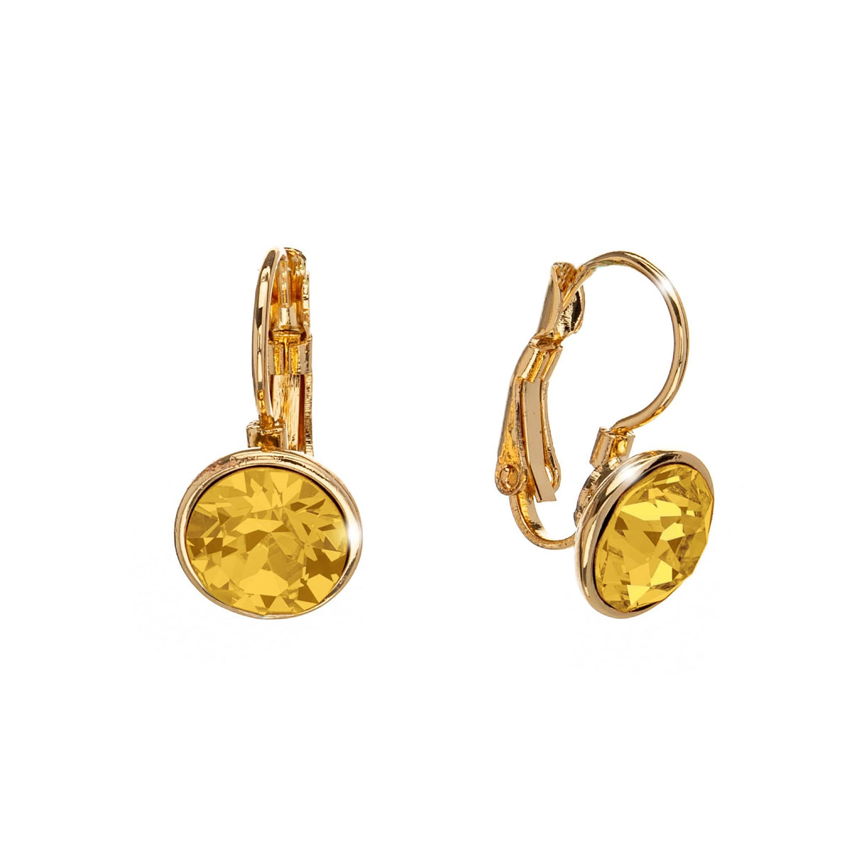 Classic Leverback Earrings with Sparkling Swarovski Crystals by callura