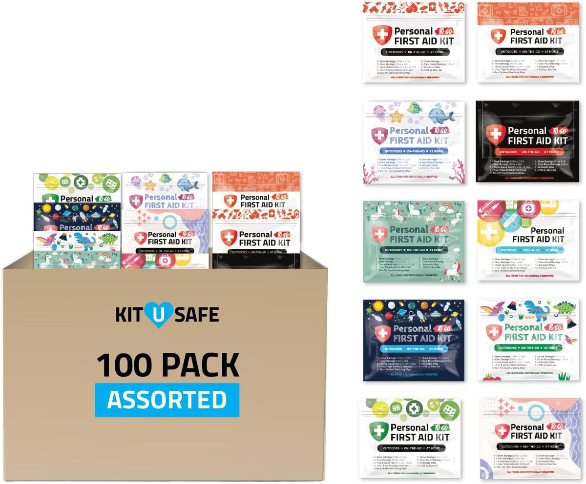 Assorted Mini First Aid Kits Pack of 100