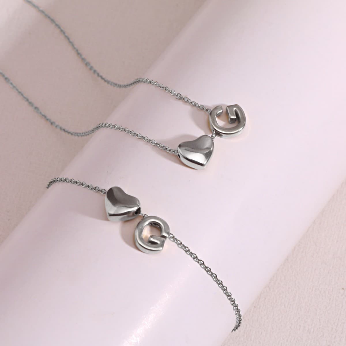 Dainty A-Z Initial Heart Necklace