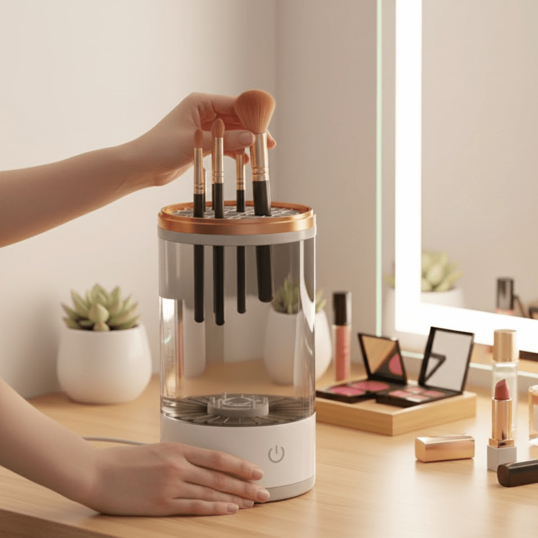 BENE One Touch Makeup Brush Cleaner White