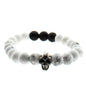 Skull Bracelet White Grey & Black Bracelet By The Gemseller