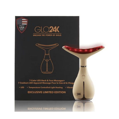 GLO24K 7in1 LED Neck and Face Device (Gold Collection)