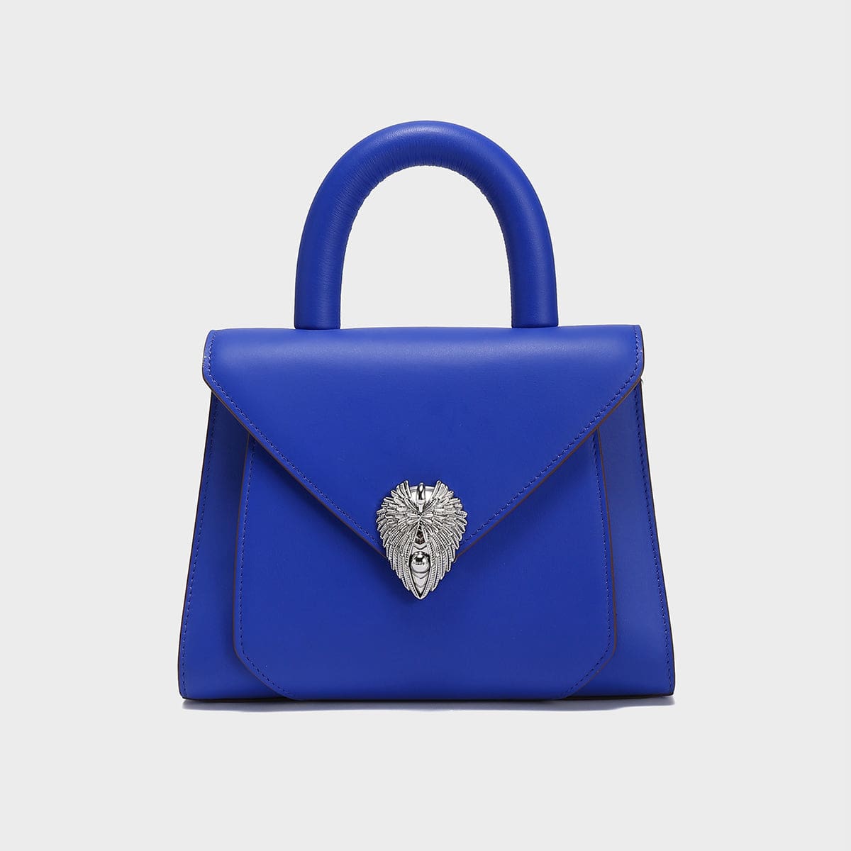 Avant Garde Silver Chain Strap Leather Satchel