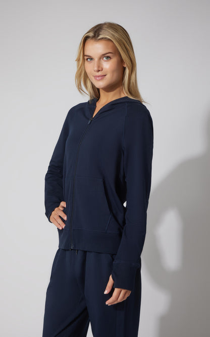 90 Degree by Reflex Terry Everyday Full Zip Hoodie Jacket