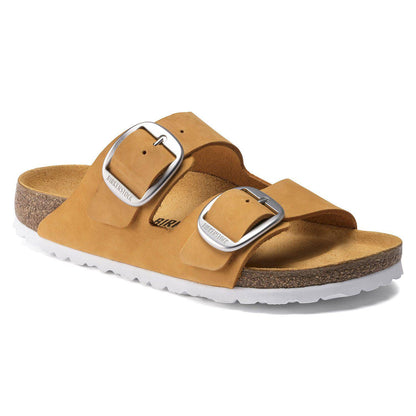 Birkenstock Arizona Big Buckle Nubuck Leather Apricot Sandals