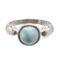 Larimar Stone Sterling Silver Liquido Ring Size 7 By Marahlago
