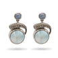 Larima Stone Sapphire Round Sterling Silver Earrings By Marahlago