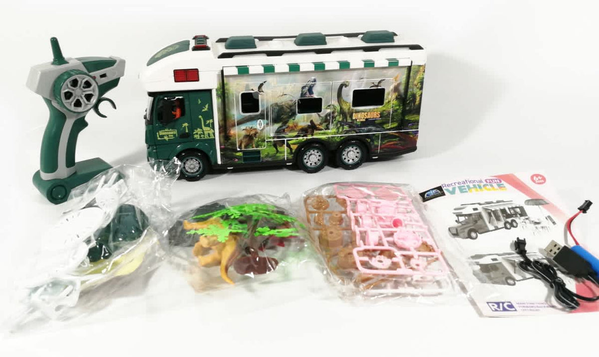 2.4G Jurassic Rv With Lights Sound And Dinosaurs