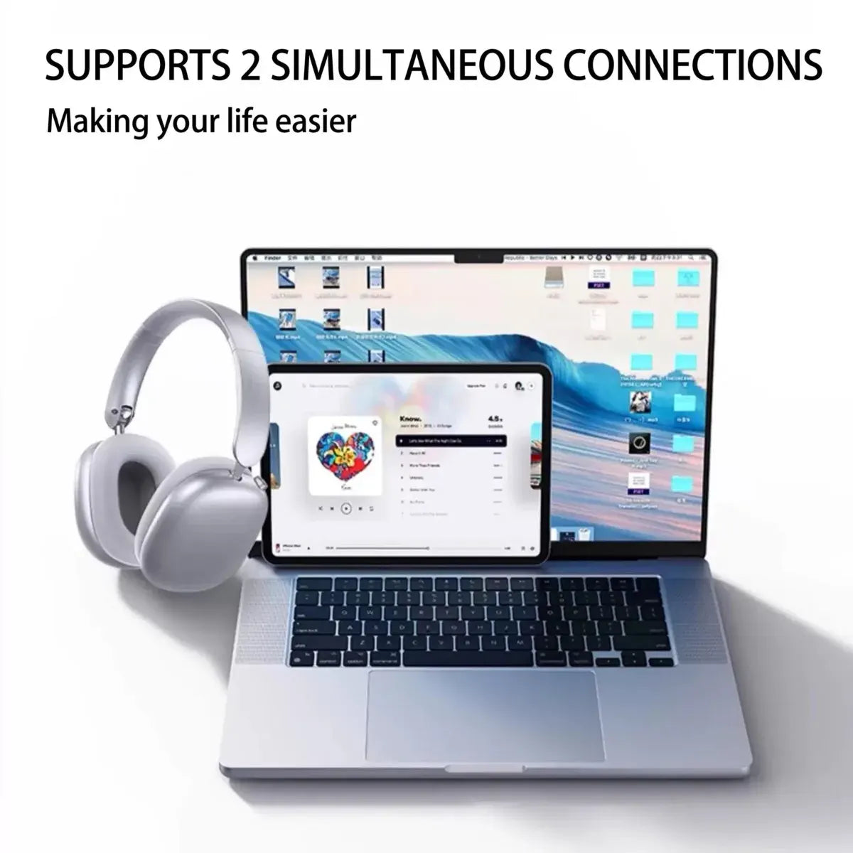 Foldable Wireless Headset with Rotary Control