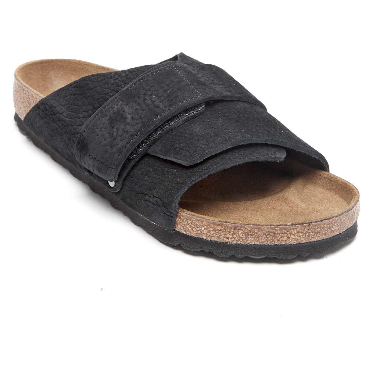 Birkenstock Kyoto Nubuck Leather Desert Dust Black Sandals