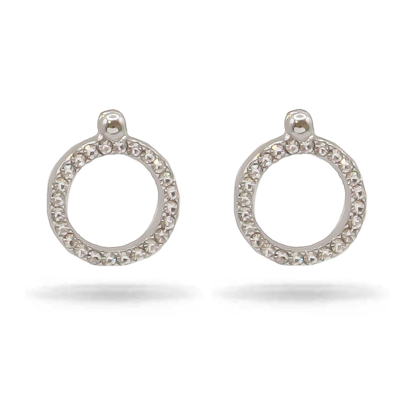 Zaza & Lilli Rhodium-Plated Silver Glint Stud Earrings