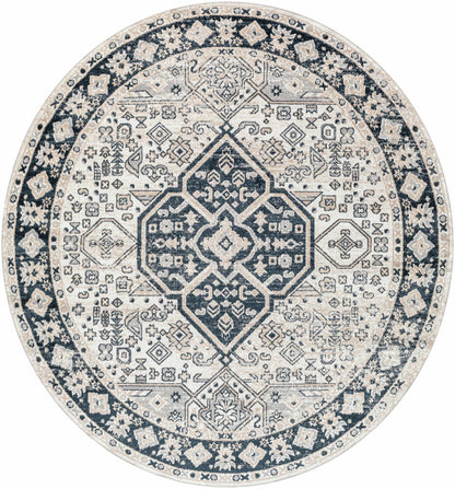 Cabacungan Cream & Gray Washable Area Rug - Clearance