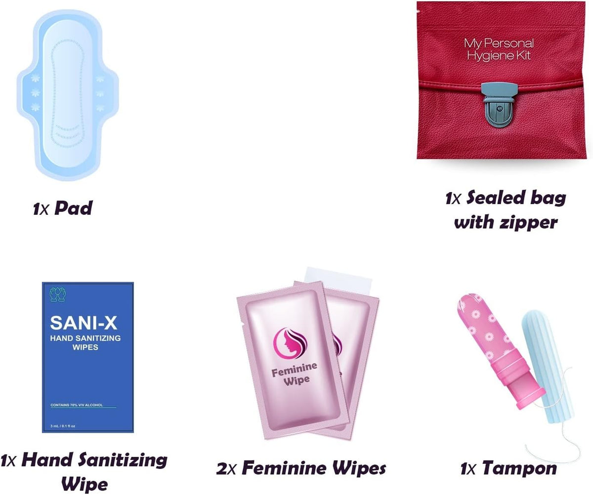 Feminine Hygiene Kits Pack of 10 (Red Purse)