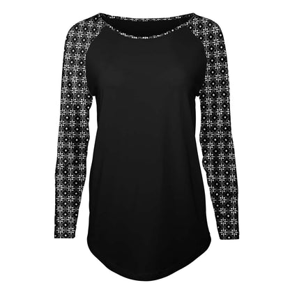 Relevate Designs Blue Camouflage Long Sleeve Lounge Top