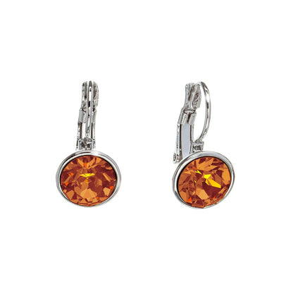 Classic Leverback Earrings with Sparkling Swarovski Crystals