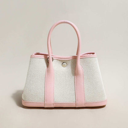 Carefree Canvas and Leather Top Handle Bag