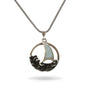 Sailboat Larimar Stone Sterling Silver Necklace By Marahlago