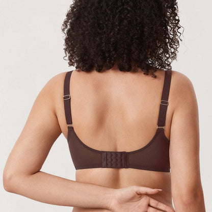 Cosnufy Sheer Mesh Plunge Underwire Full Coverage Bra