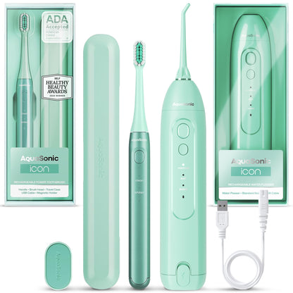 AquaSonic ICON Toothbrush & Flosser Bundle